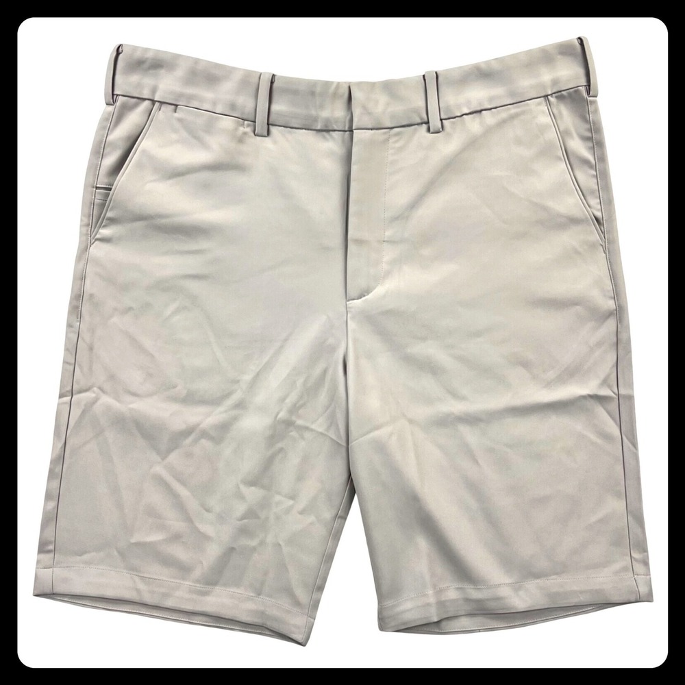 Coolibar Shorts Chino Men 36 / Large‎ Beige Tan Lightweight Golf Casual UPF 50+
